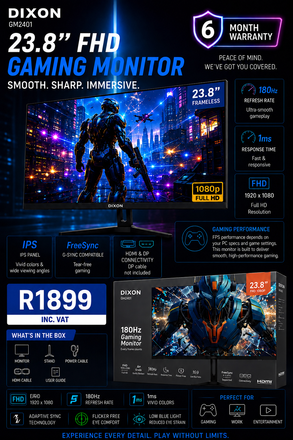 DIXON 23.8” GAMING MONITOR