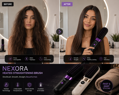 Nexora Heated Straightening Brush